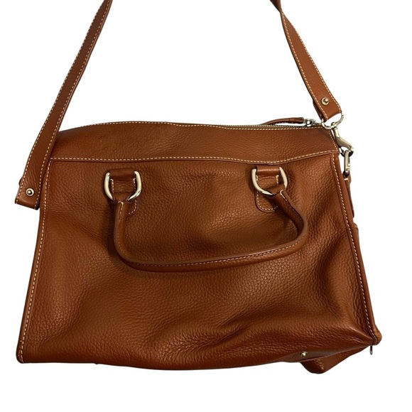 Dooney and Bourke Medium Brown Two Pocket Satchel - Picture 7 of 13